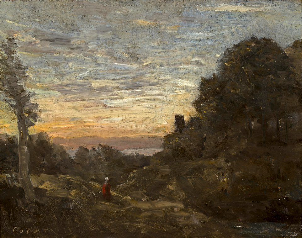 Jean-Baptiste Camille Corot - La tour dans les arbres