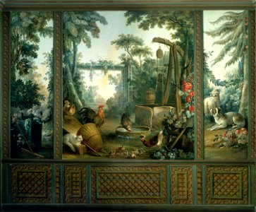 Jean-Baptiste Huet - Deux colombes se becquetant dans un paysage - P2110 - Musée Carnavalet