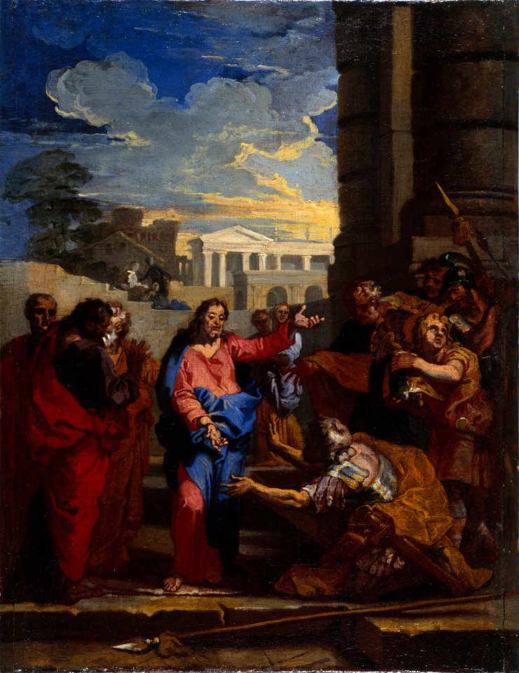 Jean-Baptiste Corneille - Le Christ et le centurion, esquisse pour le tableau autrefois dans la nef de l'église des Chartreux - P2671 - Musée Carnavalet