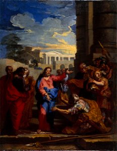 Jean-Baptiste Corneille - Le Christ et le centurion, esquisse pour le tableau autrefois dans la nef de l'église des Chartreux - P2671 - Musée Carnavalet