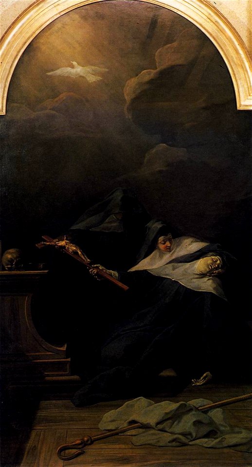 Jean II Restout - The Death of St Scholastica - WGA19319