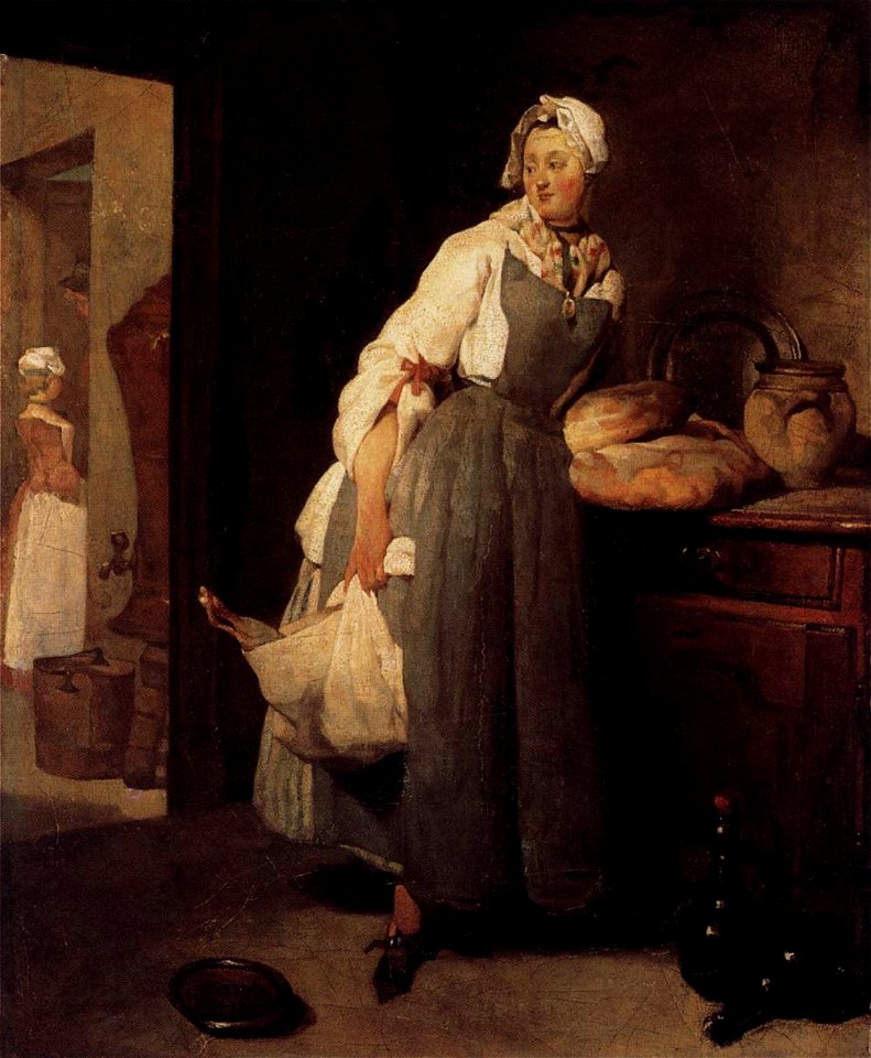 Jean Siméon Chardin - Servant Returning from the Market (La Pourvoyeuse) - WGA04758