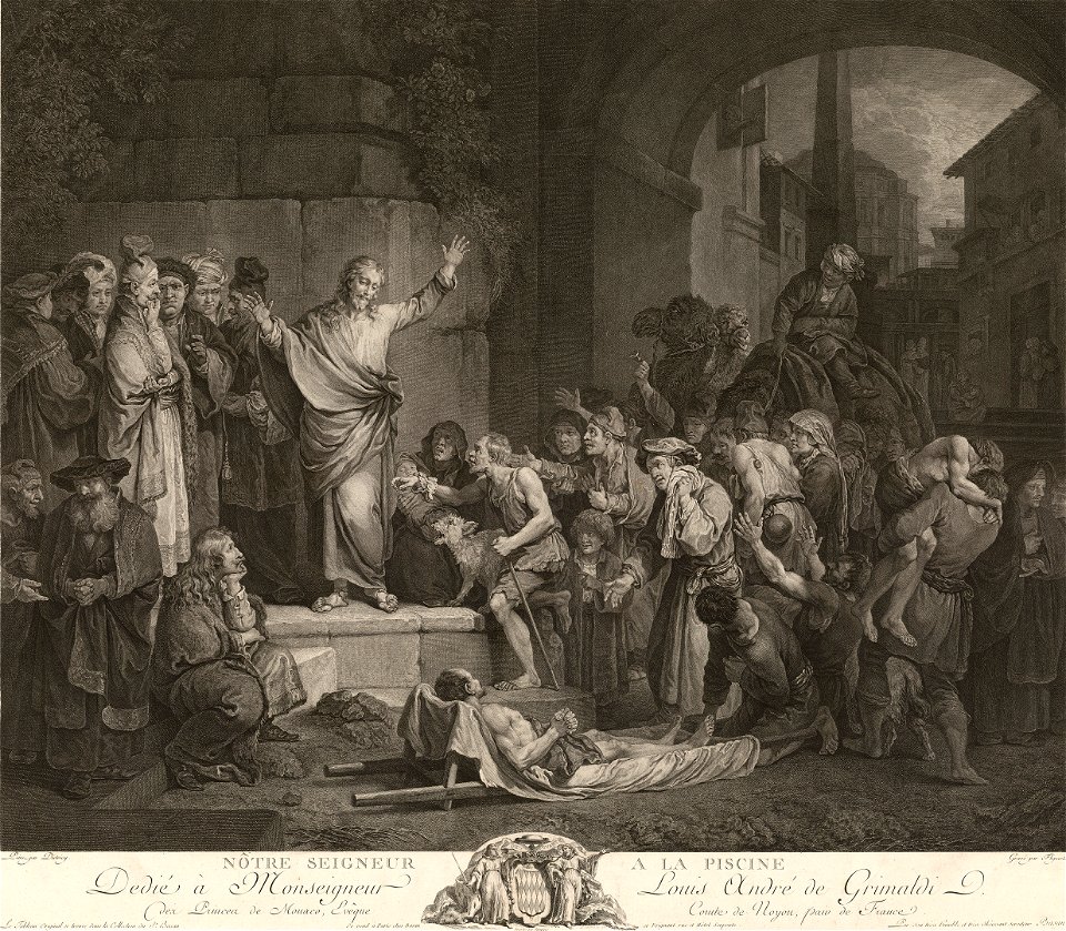 Jean Jacques Flipart - Choffard - Jésus et les paralysés