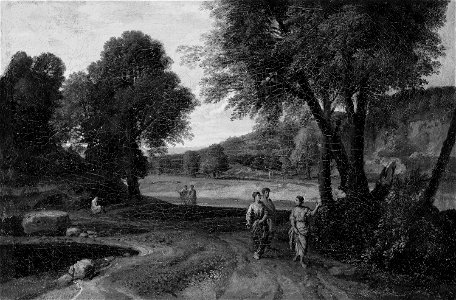 Jean François Millet, I - Classical Landscape with Two Women and a Man on a Path - 1970.1008 - Art Institute of Chicago