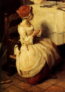 Jean Siméon Chardin - The Prayer before Meal (detail) - WGA04769