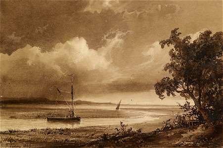 Jean-Antoine-Théodore de Gudin - Riverscape with Boats - Walters 371631