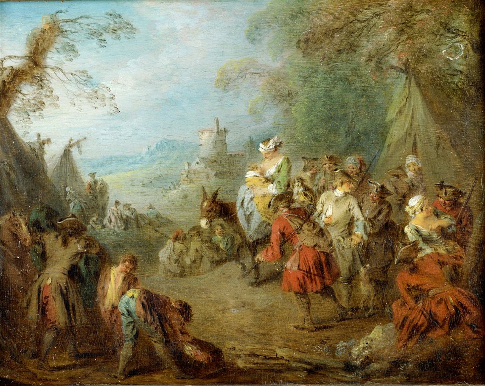 Jean-Baptiste Pater - Encampment (Soldiers' Halt) - Google Art Project