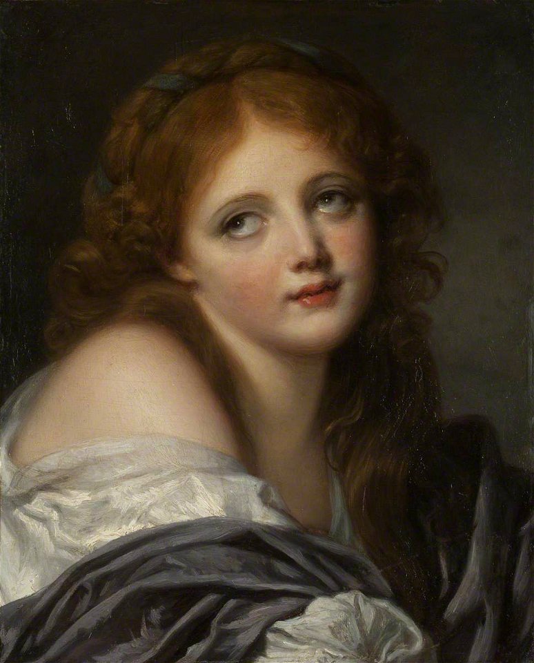 Jean-Baptiste Greuze (1725-1805) - The Head Of A Girl (from 'La Prière ...