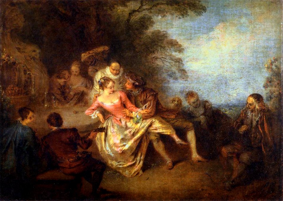 Jean-Baptiste Pater - Gathering of Actors of the Comédie-Italienne in a Park - WGA17112
