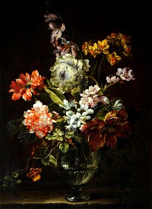 Jean-Baptiste Monnoyer (1636-1699) - Flowers in a Glass Vase - 959489 - National Trust