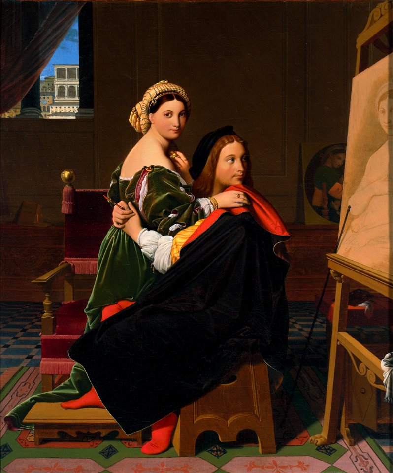 Jean-Auguste-Dominique Ingres - Raphael and the Fornarina - 1943.252 - Fogg Museum