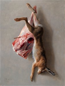 Jean-Baptiste Oudry - A Hare and a Leg of Lamb - 1969.53 - Cleveland Museum of ArtFXD