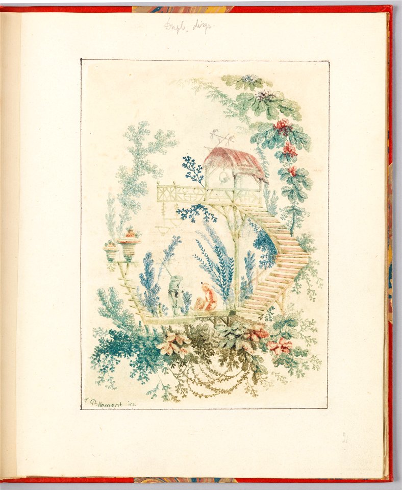 Jean-Baptiste Pillement - Ornamental Design from Nouvelle suite de cahiers arabesques chinois a l'usage des dessinateurs et d... - Google Art Project (6715175)