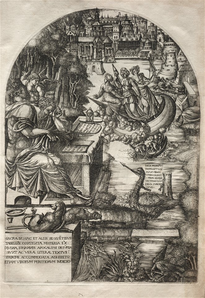 Jean Duvet (French, 1485-1561) - The Apocalypse, Duvet Studying the Apocalypse - 1953.213.1 - Cleveland Museum of Art