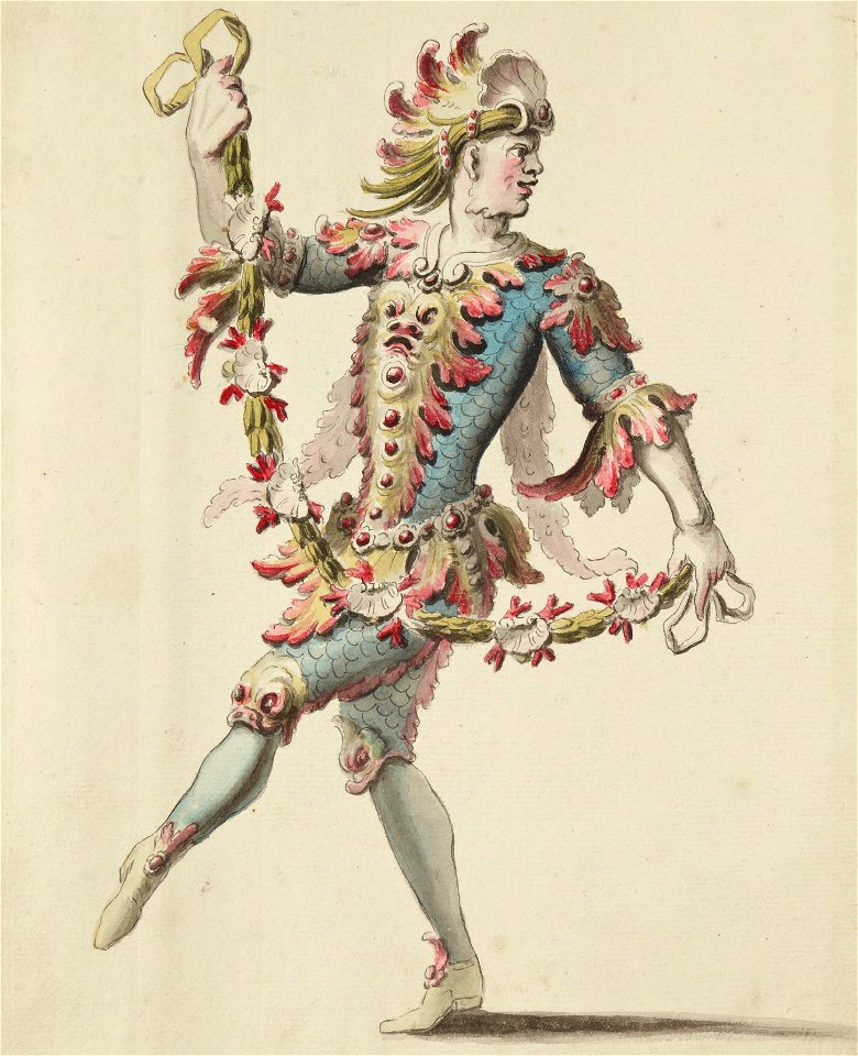 Jean-Baptiste Lully - Phaéton - Jean Berain - Costume de dieu marin dansant