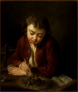 Jean-Baptiste starszy Charpentier - Boy feeding chicks - M.Ob.696 - National Museum in Warsaw
