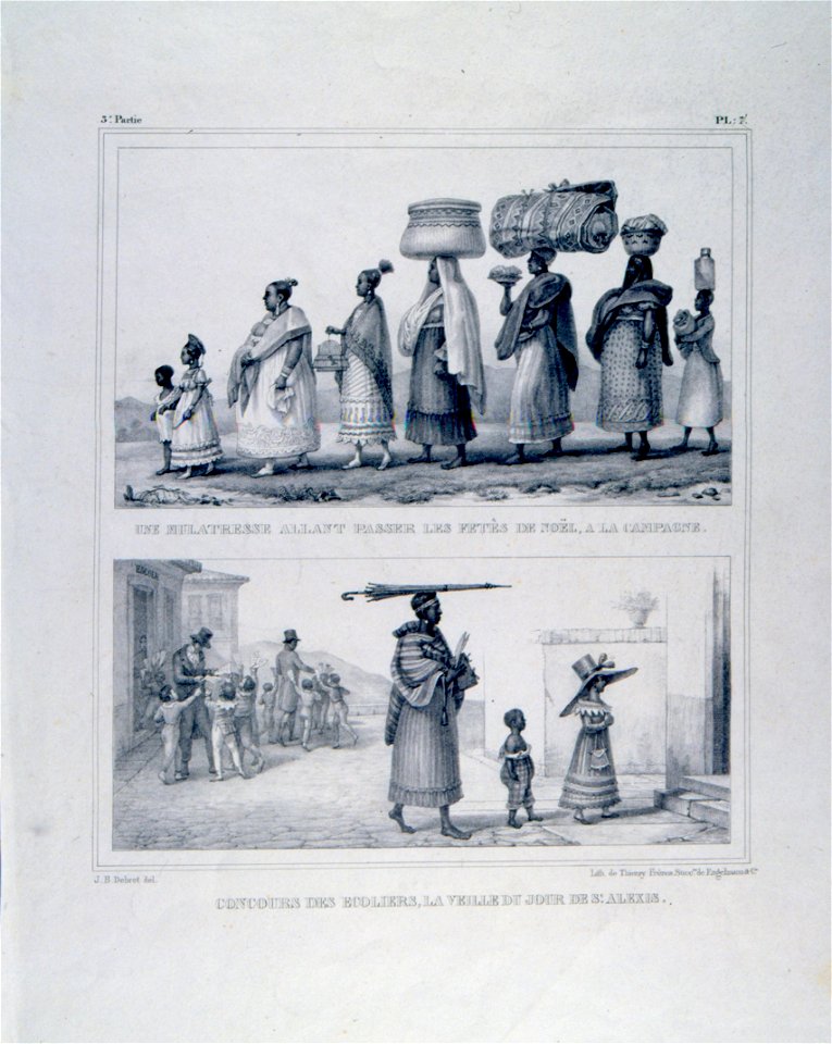 Jean-Baptiste Debret - Mulata a caminho do sítio para as festas de Natal