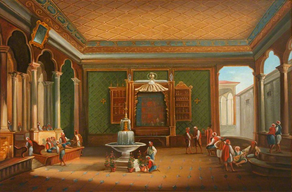 Jean-Baptiste Vanmour (1671-1737) (style of) - Interior of a Turkish Palace with Figures - 1548185 - National Trust