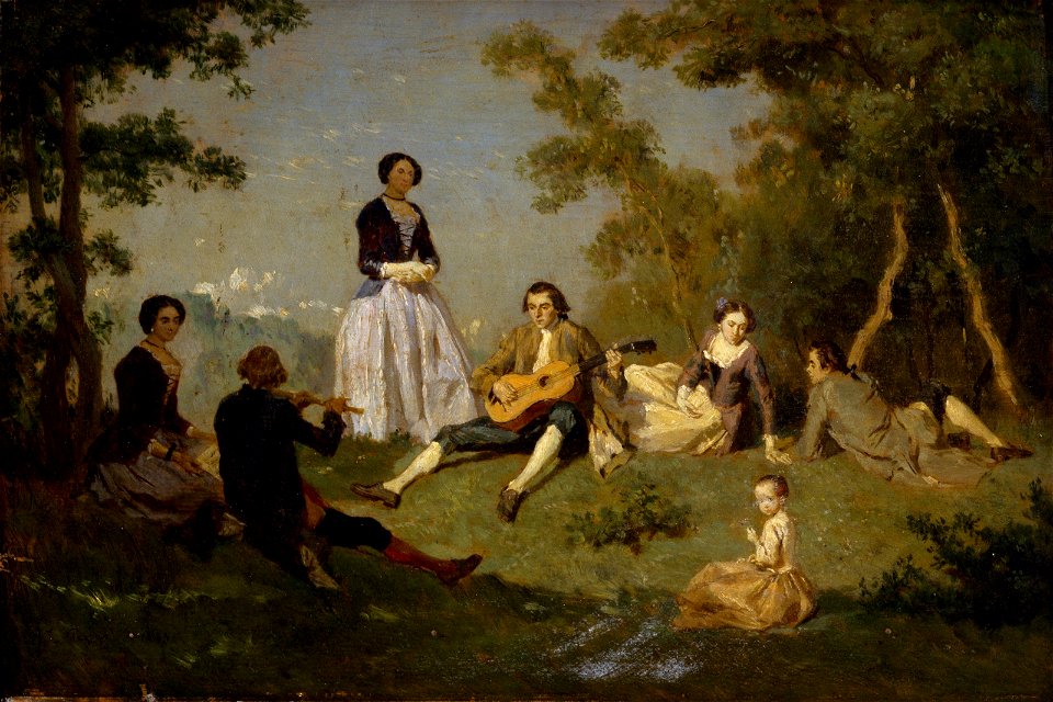 Jean Pezous - Picnic Scene - 96.1634 - Museum of Fine Arts