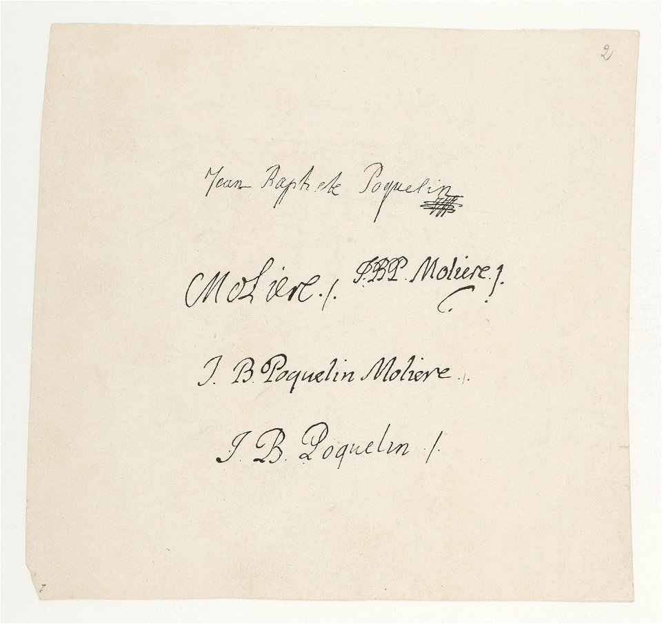 Jean-Baptiste Poquelin dit Molière signatures