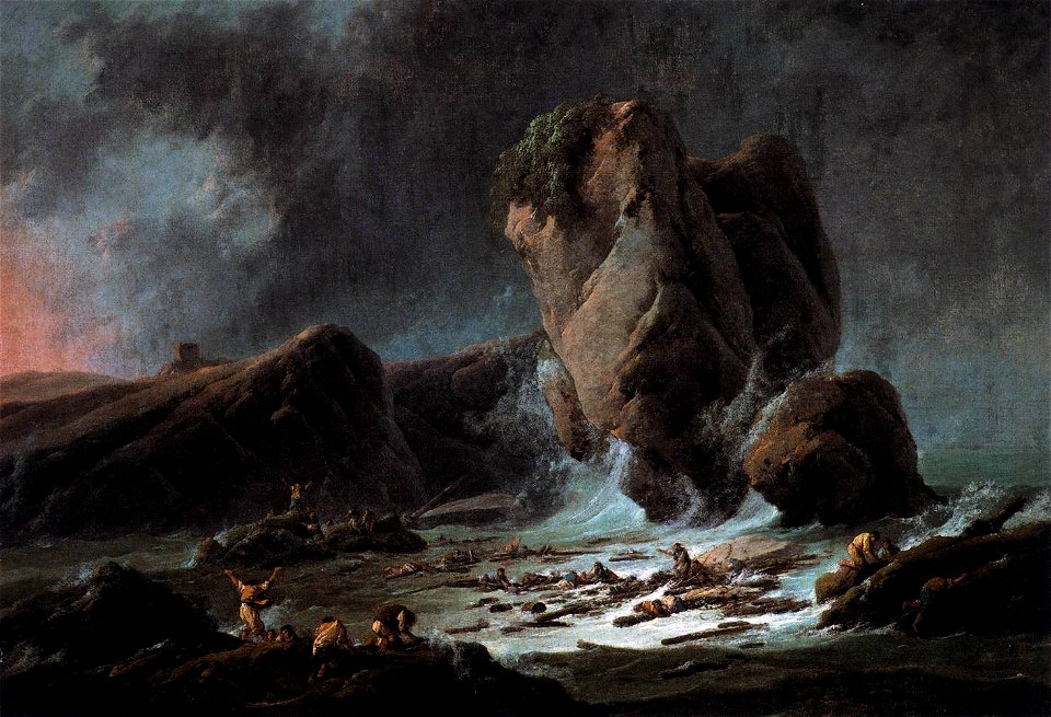 Jean-Baptiste Pillement - Shipwrecked Sailors Coming Ashore - WGA17748