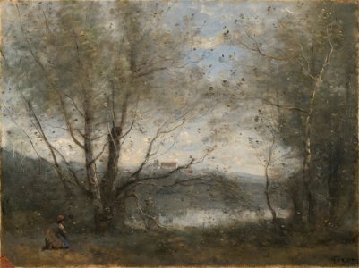 Jean-Baptiste-Camille Corot - A Pond Seen through the Tree - 1984.32.4 - Yale University Art Gallery