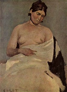 Jean-Baptiste-Camille Corot - Femme assise aux seins nus