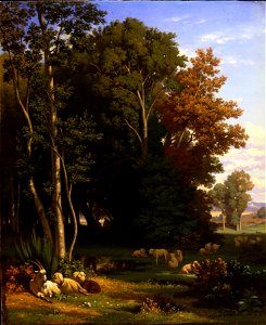 Jean-Achille Benouville - Landscape with Animals, 1842