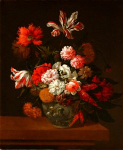 Jean-Baptiste Monnoyer (1636-1699) (follower of) - Flowers in a China Vase - 1246468 - National Trust. Free illustration for personal and commercial use.