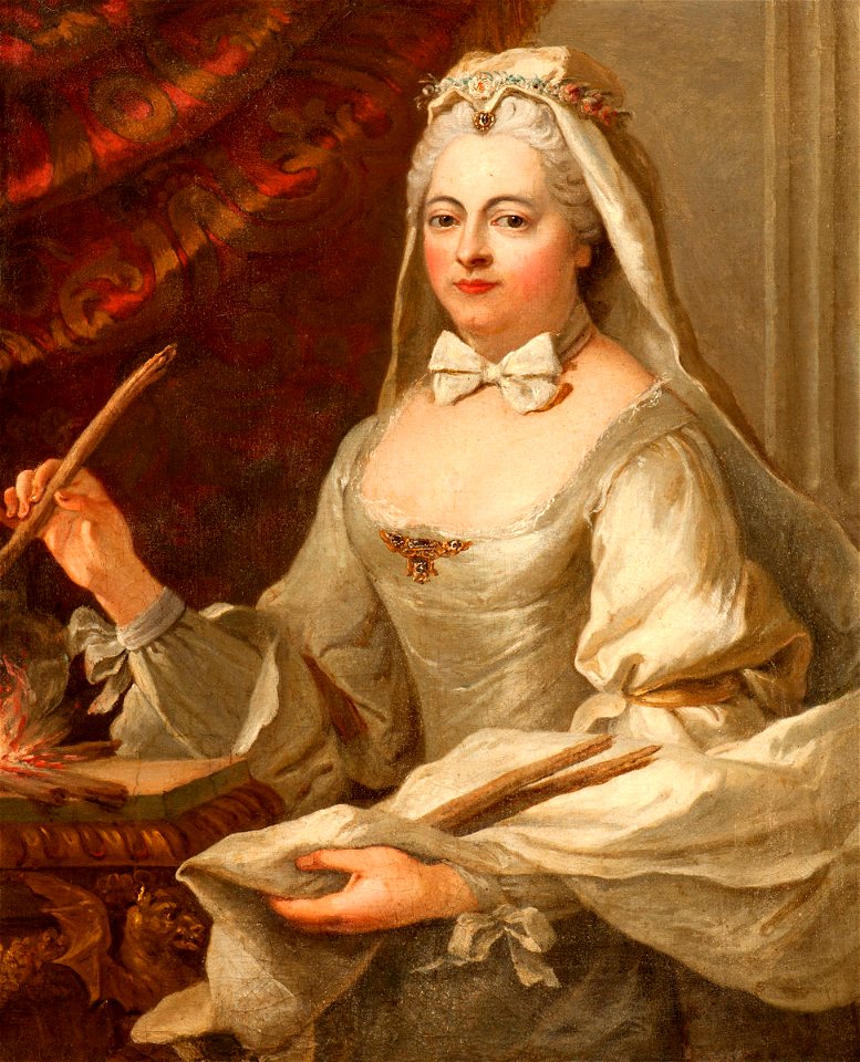 Jean Raoux (attr) Dame mit Feuerholz