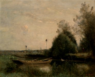 Jean-Baptiste-Camille Corot - A Pond in Mortain - 1983.53.4 - Yale University Art Gallery