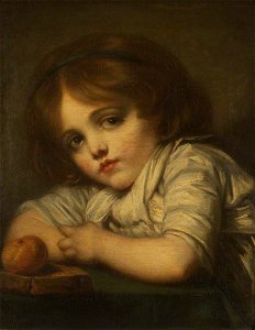 Jean-Baptiste Greuze (1725-1805) - Bust of a Child with an Apple - 446784 - National Trust