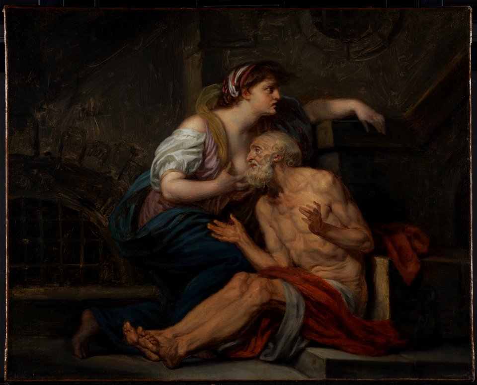 Jean-Baptiste Greuze (French - Cimon and Pero- Roman Charity - Google Art Project