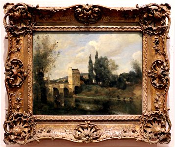 Jean-baptiste corot, il ponte a mantes, 1868-70 ca. Free illustration for personal and commercial use.