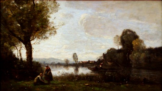 Jean-Baptiste-Camille Corot - Seinelandschaft bei Chatou