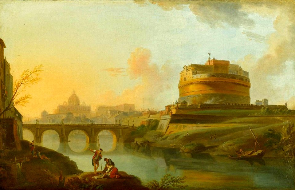 Jean-Baptiste Lallemand - Le Château et le pont Saint-Ange