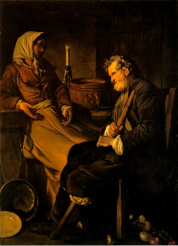 Jean-Baptiste Marie Pierre - Vieil homme dans une cuisine