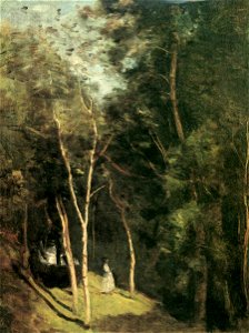 Jean-Baptiste-Camille Corot - In a Park - WGA05291. Free illustration for personal and commercial use.