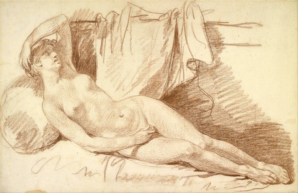Jean-Baptiste Greuze - Reclining Female Nude- Study for Aegina visited by Jupiter - Google Art Project