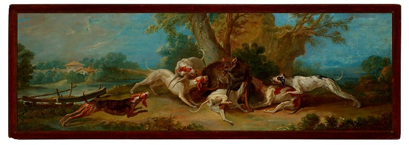 Jean-baptiste oudry and studio hounds attacking a wolf 075823)