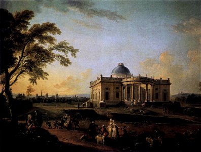 Jean-Baptiste Lallemand - View of the Château de Montmusard - WGA12401