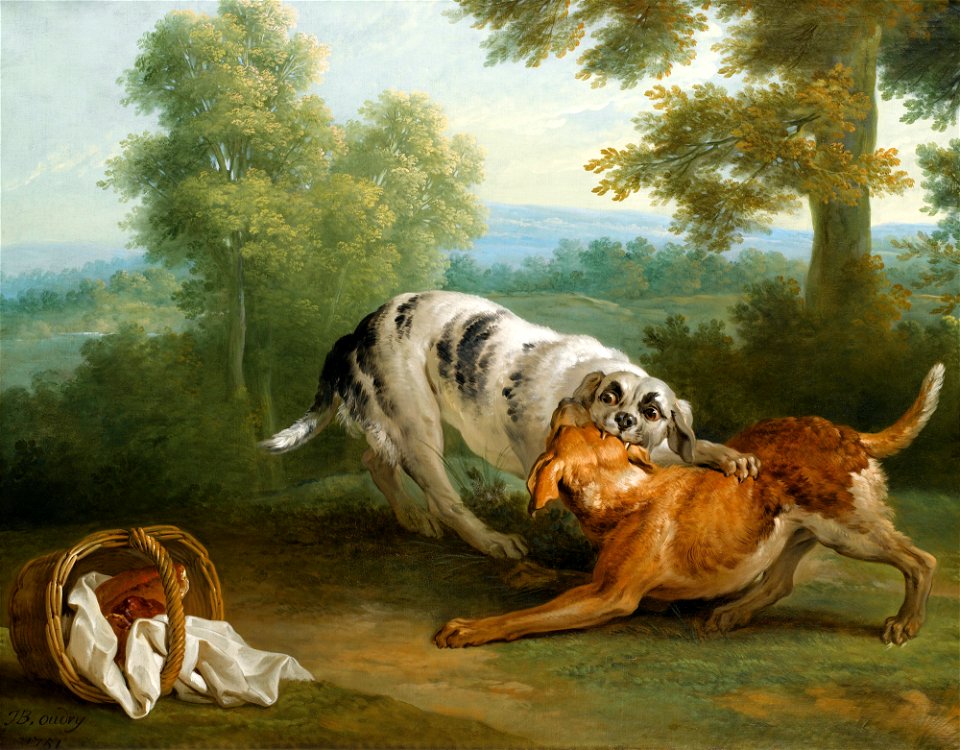 Jean-Baptiste Oudry - Le chien qui porte à son cou le diner de son Maitre (1751)