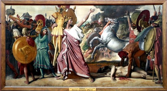 Jean-auguste-dominique ingres, romolo, vincitore di acron, porta il bottino nel tempio di giano, 1812, 00