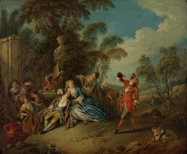Jean-Baptiste Pater - Landelijk feest met wijnschenkende jonge man - 2584 (OK) - Museum Boijmans Van Beuningen
