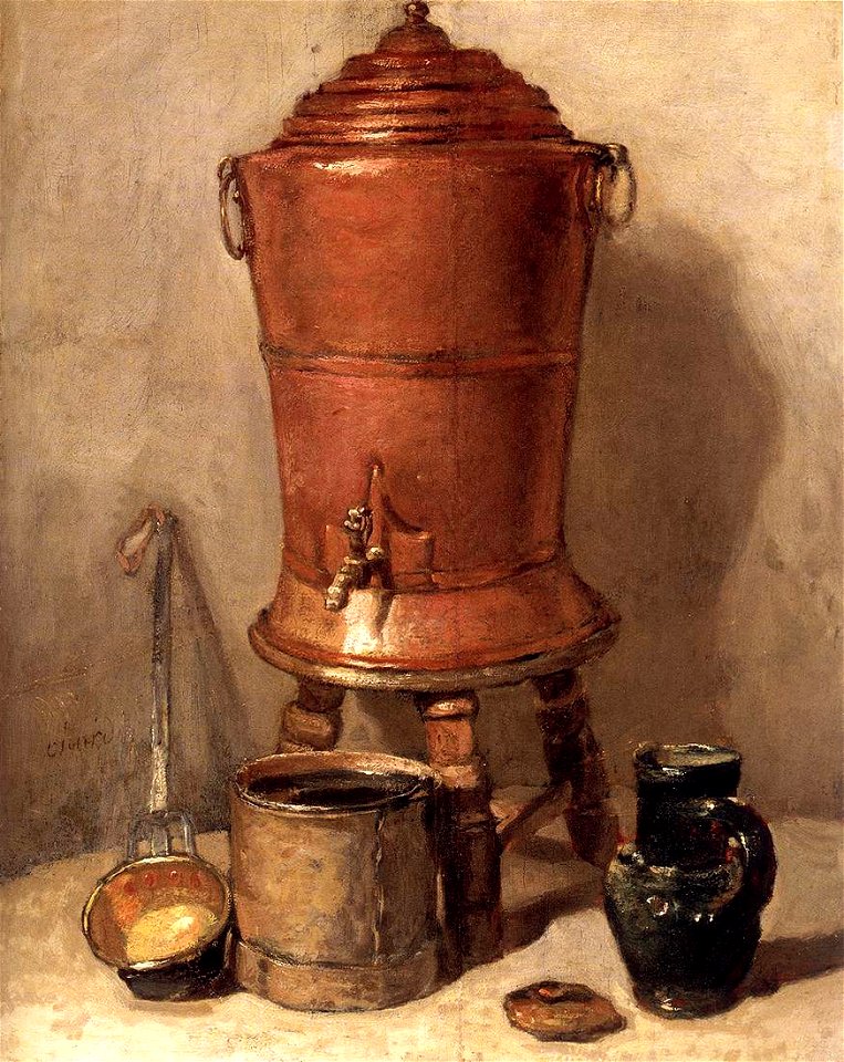 Jean Siméon Chardin - The Copper Drinking Fountain - WGA04746