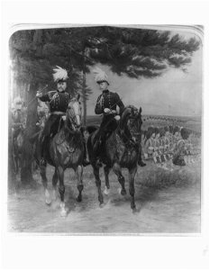 Jean-Baptiste Édouard Détaille (1848-1912) - King Edward VII, when Prince of Wales, with Arthur, Duke of Connaught at Aldershot - RCIN 402582 - Royal Collection