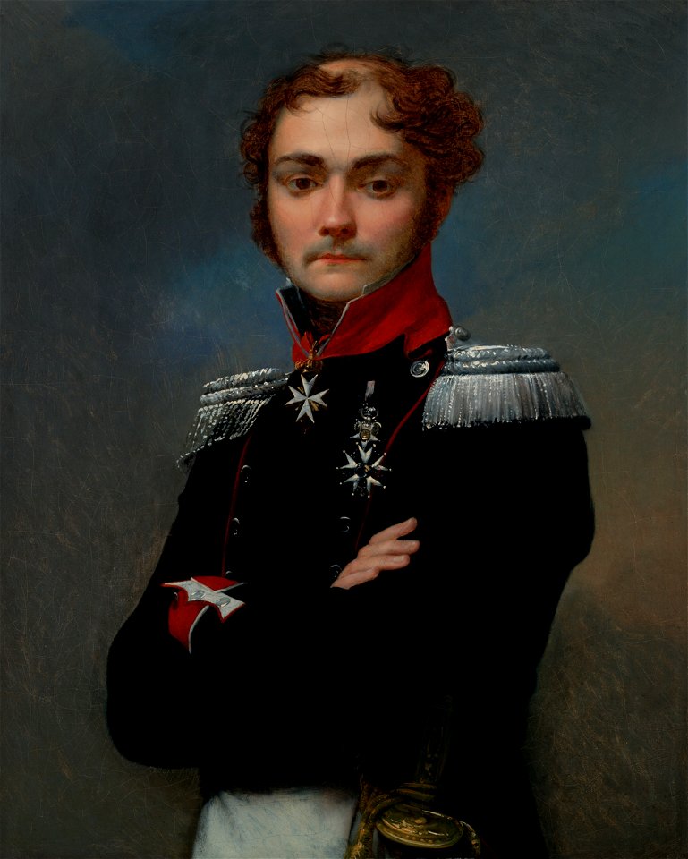 Jean-Baptiste Regnault - Portrait of Charles-Louis Regnault, an Officer from the Napoleonic War - 1973.23 - Yale University Art Gallery