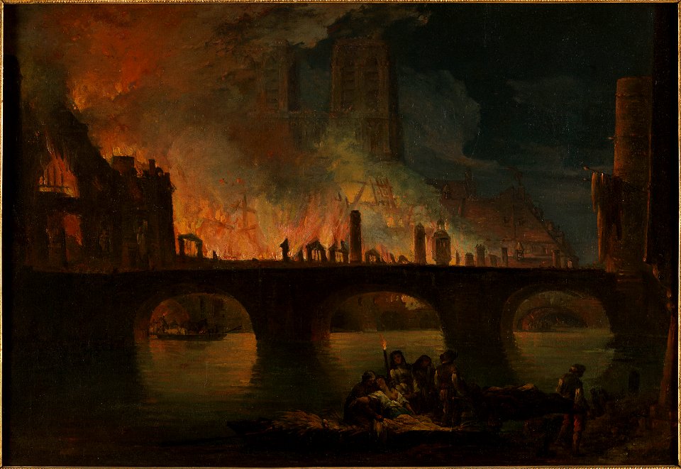 Jean-Baptiste-François Génillion - L'incendie de l'Hôtel Dieu, en 1772 - P175 - Musée Carnavalet