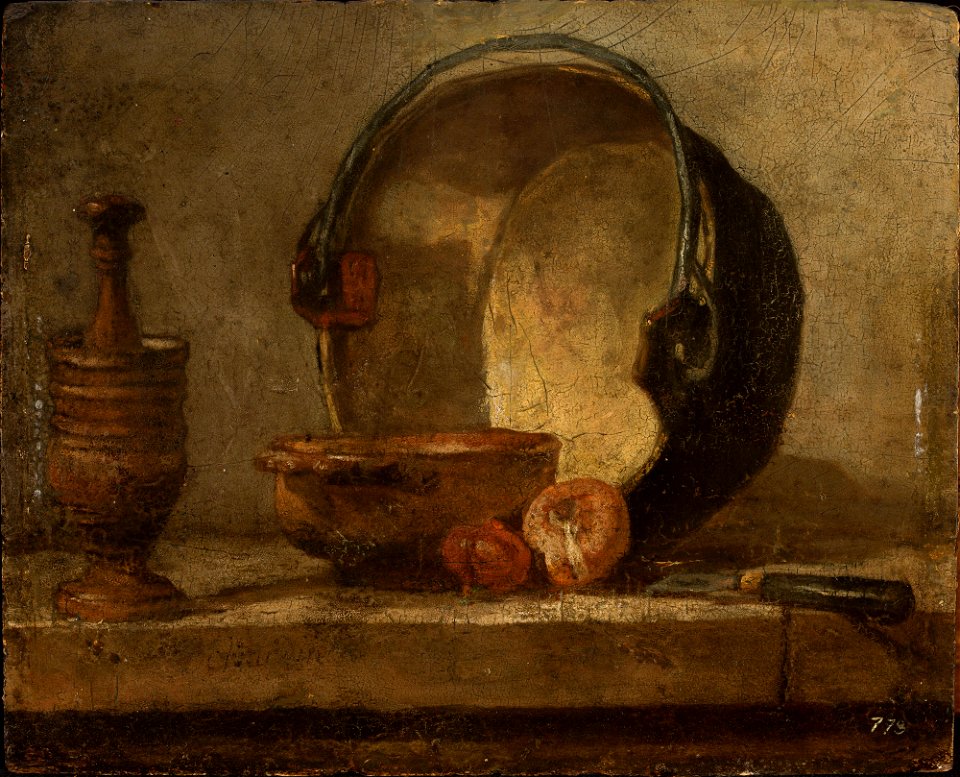 Jean-Baptiste-Siméon Chardin - Still life with kitchen utensils - M.Ob.1318 MNW - National Museum in Warsaw