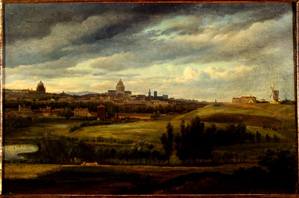 Jean-Baptiste-Gabriel Langlacé - Vue de Paris, prise des hauteurs de Gentilly - P1714 - Musée Carnavalet